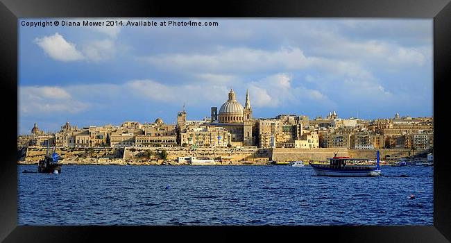  Valletta Malta Framed Print by Diana Mower