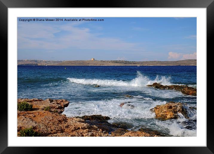  Comino View Framed Mounted Print by Diana Mower