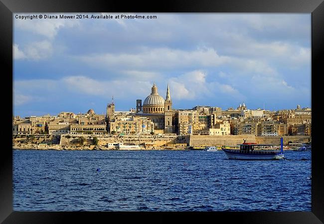 Valletta Malta  Framed Print by Diana Mower