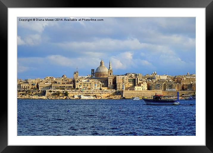 Valletta Malta  Framed Mounted Print by Diana Mower