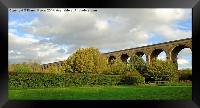 Chappel Viaduct  Framed Print by Diana Mower