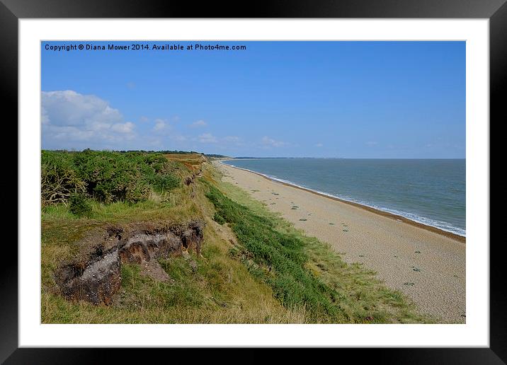  Dunwich heath  Beach Framed Mounted Print by Diana Mower