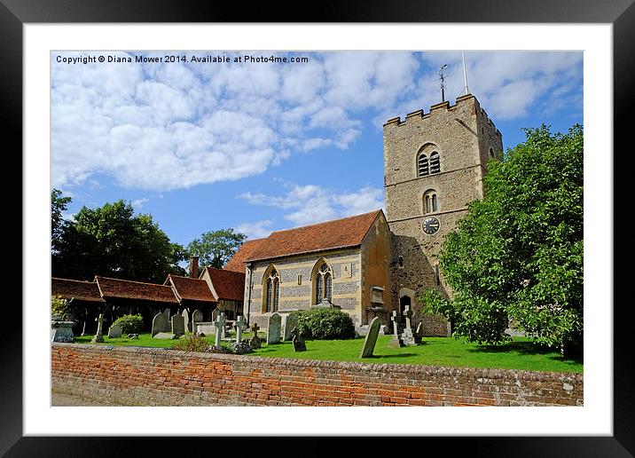  St Andrew’s Boreham Framed Mounted Print by Diana Mower