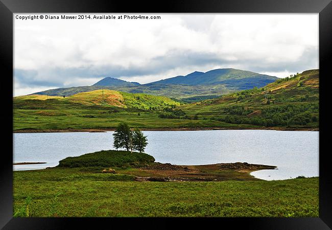  Loch Arklet Scotland Framed Print by Diana Mower