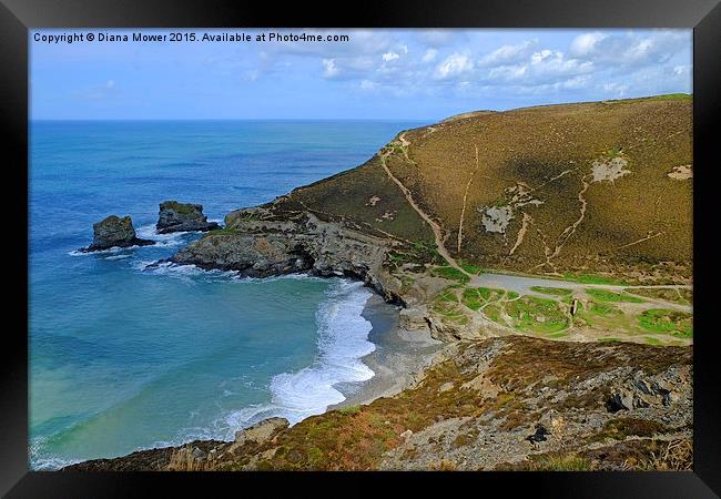  Trevellas porth Framed Print by Diana Mower