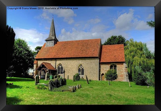  Cressing All Saints Framed Print by Diana Mower