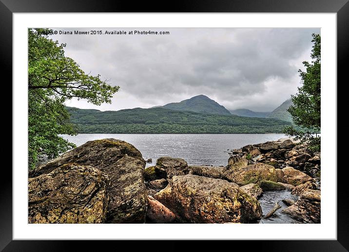   Loch  Lomond Scotland Framed Mounted Print by Diana Mower