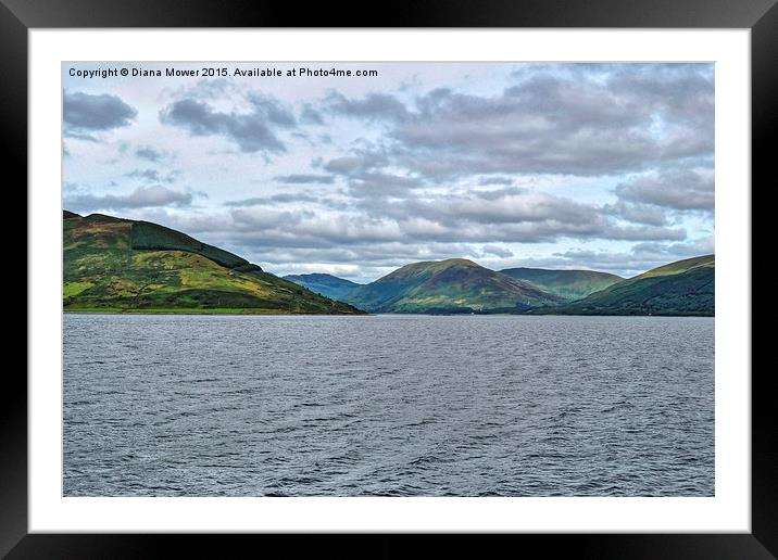  The Kyles of Bute  Framed Mounted Print by Diana Mower