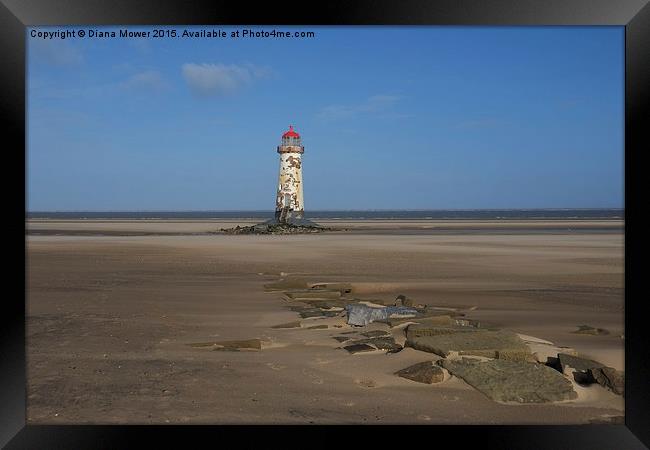  Talacre Lighthouse Framed Print by Diana Mower