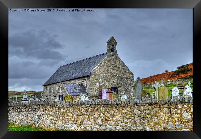  Great Orme Church Framed Print by Diana Mower