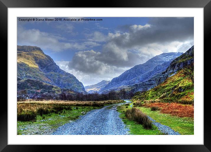  Nant Peris  Framed Mounted Print by Diana Mower