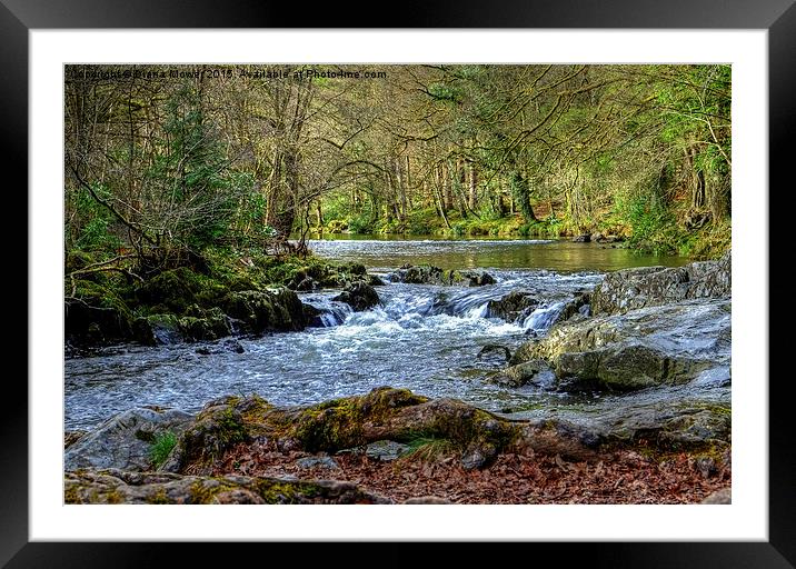  River Llugwy Betws-y-Coed  Framed Mounted Print by Diana Mower