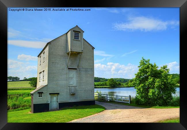  Thorrington Tide Mill Framed Print by Diana Mower