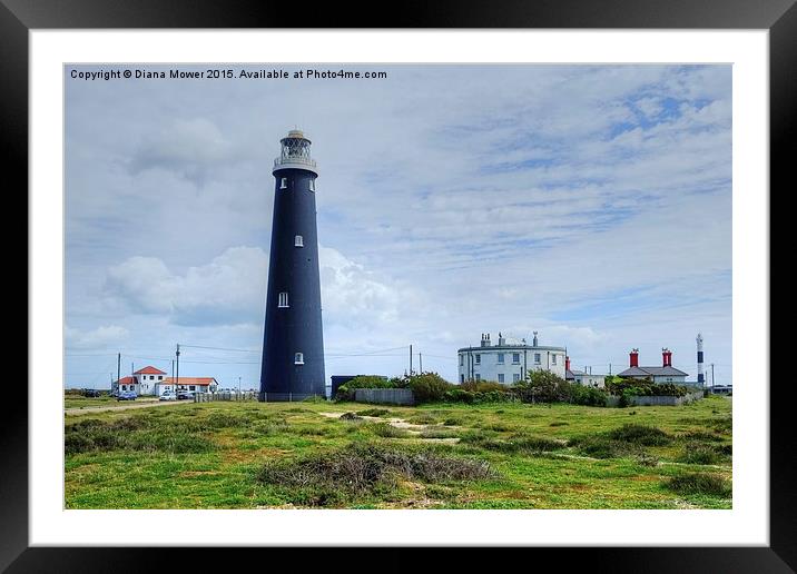  Dungeness lighthouse Framed Mounted Print by Diana Mower
