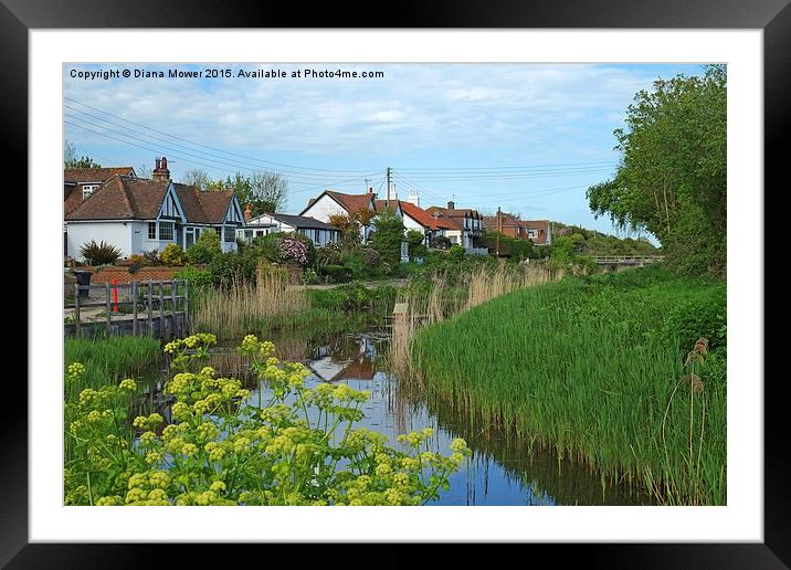  Pett Level Village East Sussex Framed Mounted Print by Diana Mower