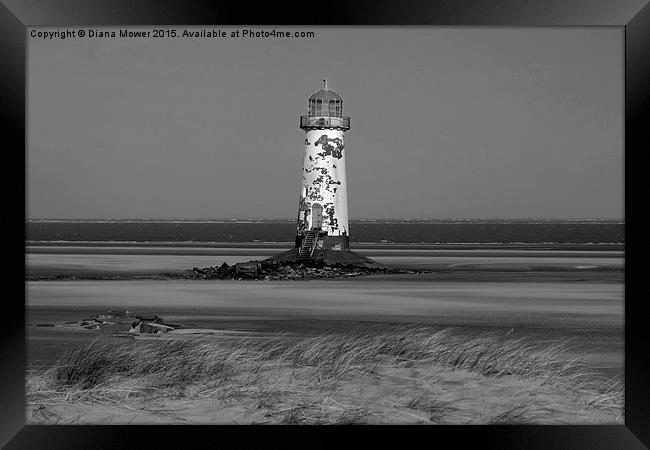 Talacre Lighthouse Framed Print by Diana Mower