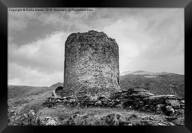  Dolbadarn Castle Framed Print by Diana Mower