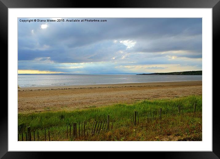 Early evening Sand Bay   Framed Mounted Print by Diana Mower