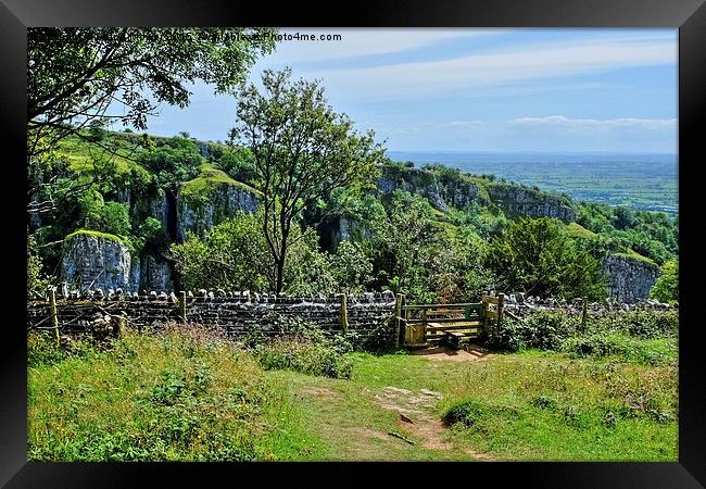  Cheddar Gorge  View Framed Print by Diana Mower