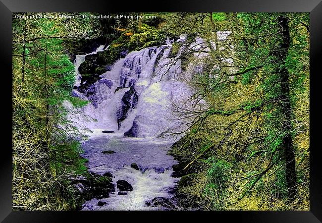  Swallow Falls Betws-y-Coed  Framed Print by Diana Mower