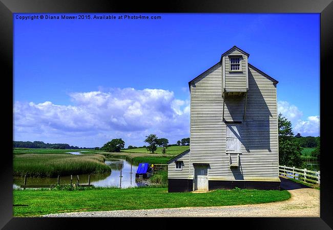  Thorrington Tide Mill Framed Print by Diana Mower