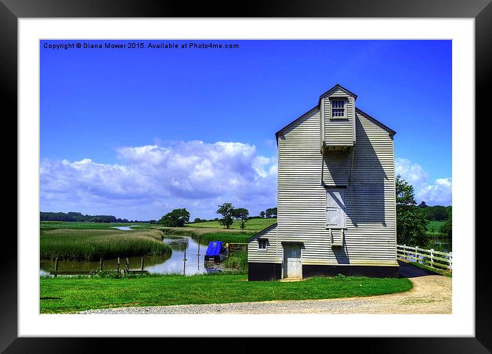  Thorrington Tide Mill Framed Mounted Print by Diana Mower