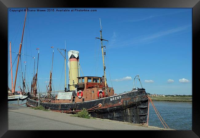  Steam Tug Brent Framed Print by Diana Mower