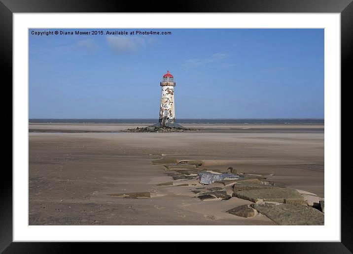  Talacre Lighthouse Framed Mounted Print by Diana Mower