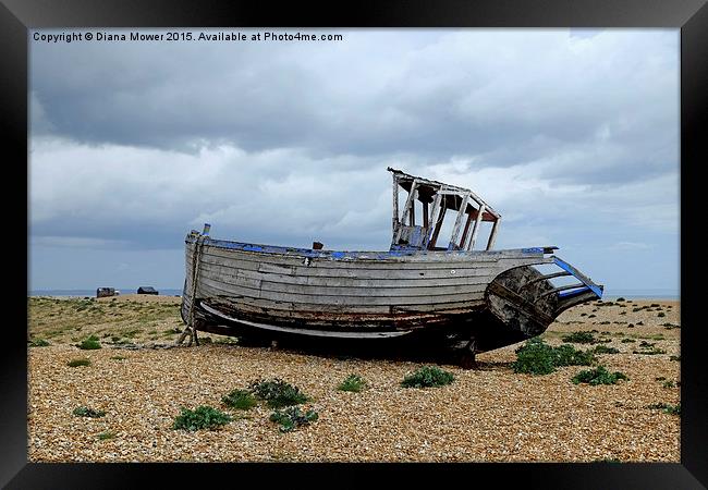  Dungeness Boat Framed Print by Diana Mower