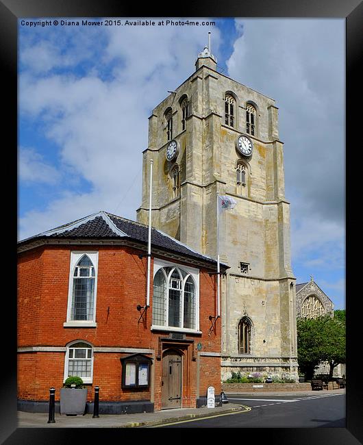 The Bell Tower Beccles  Framed Print by Diana Mower