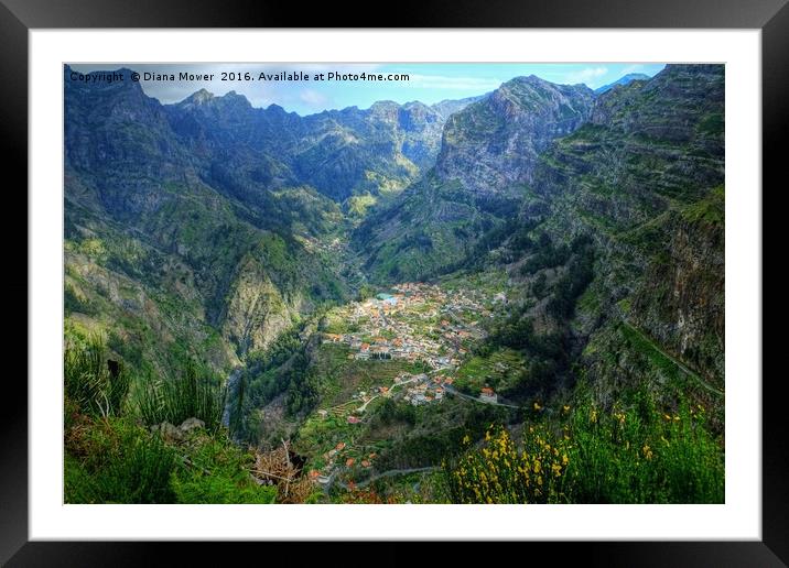 The Nuns Valley Madeira Framed Mounted Print by Diana Mower