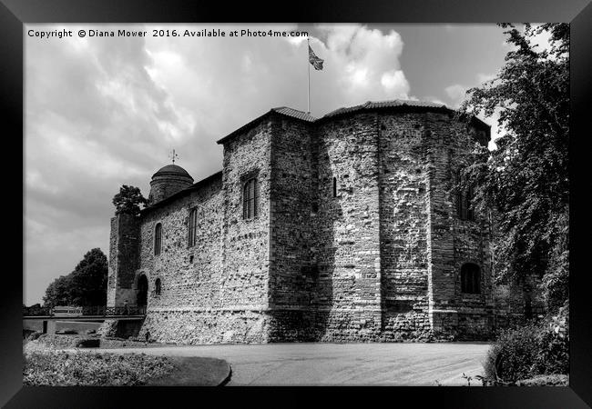 Colchester Castle Framed Print by Diana Mower