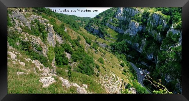 Cheddar Gorge  View Framed Print by Diana Mower