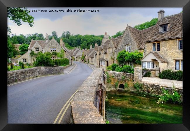 Castle Combe  Framed Print by Diana Mower