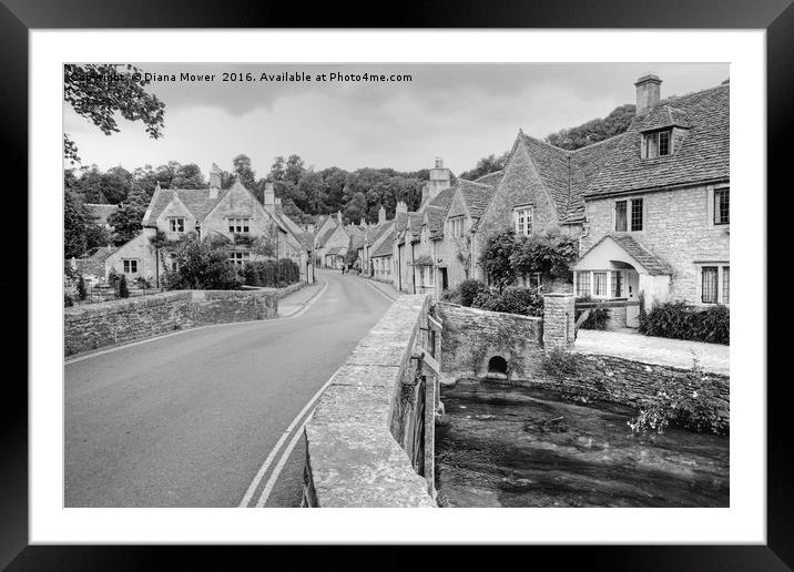  Castle Combe  Framed Mounted Print by Diana Mower