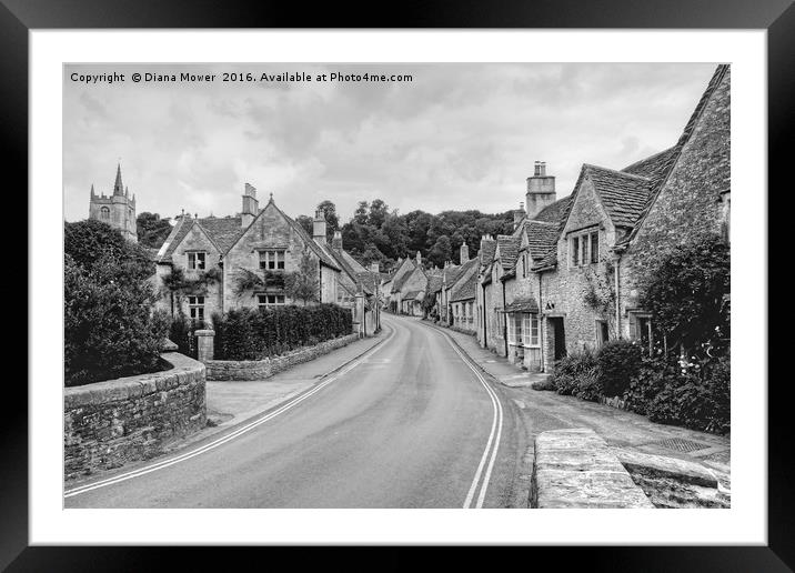  Castle Combe  Framed Mounted Print by Diana Mower