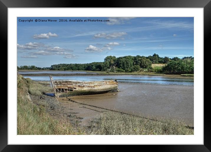 River Deben Suffolk Framed Mounted Print by Diana Mower