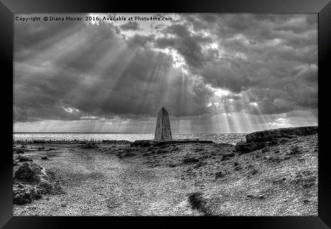 Portland Obelisk Framed Print by Diana Mower