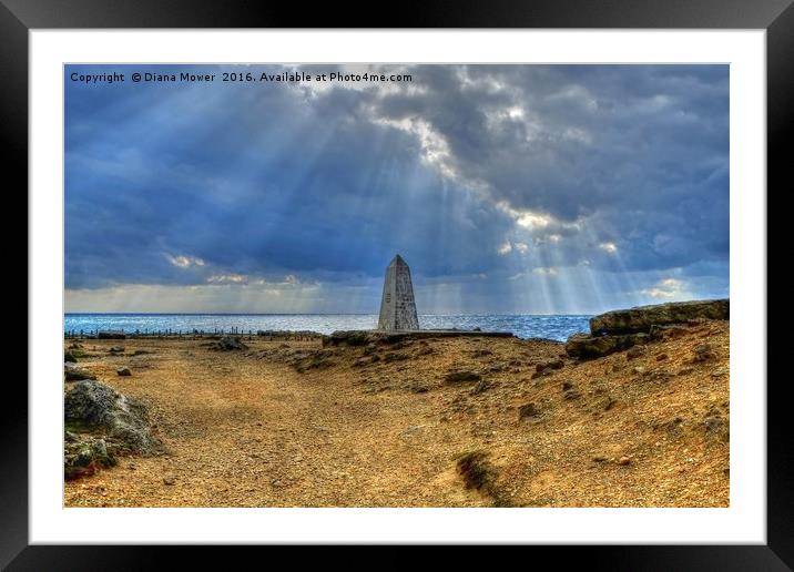 Portland Obelisk Framed Mounted Print by Diana Mower