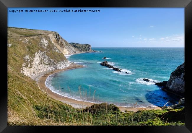 Man 'O War Bay, Dorset. Framed Print by Diana Mower