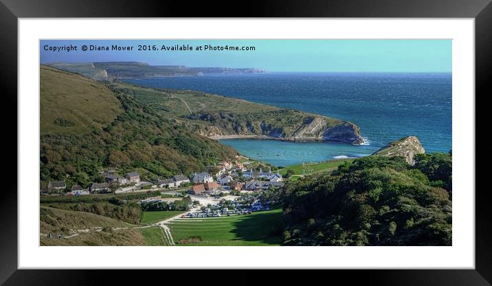 Lulworth Cove Dorset Framed Mounted Print by Diana Mower