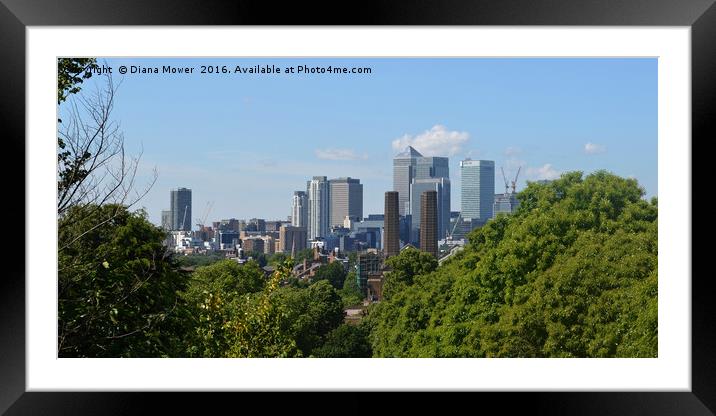London Skyline Framed Mounted Print by Diana Mower