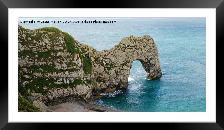 Durdle Door  Framed Mounted Print by Diana Mower