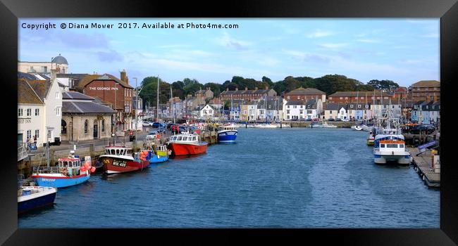 Weymouth Harbour Framed Print by Diana Mower