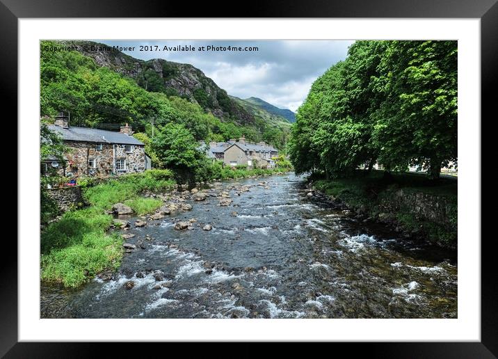 The river at Beddgelert   Framed Mounted Print by Diana Mower