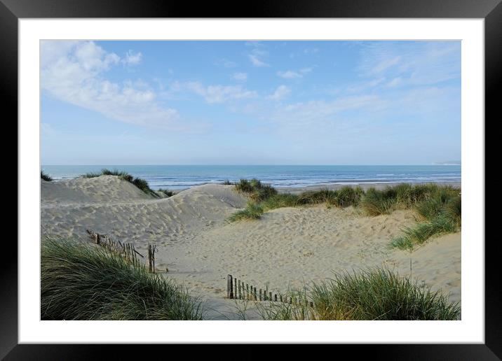 Camber Sands Framed Mounted Print by Diana Mower