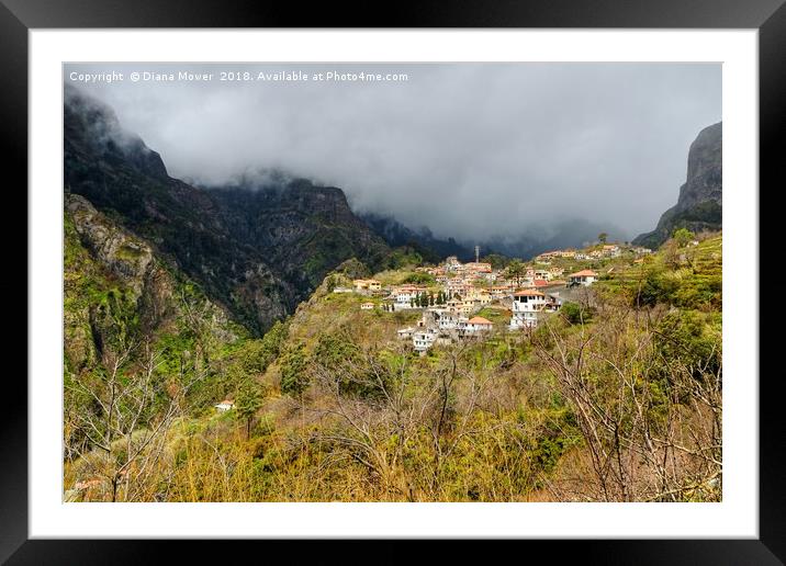 Curral das Freiras, Nuns Valley Madeira Framed Mounted Print by Diana Mower
