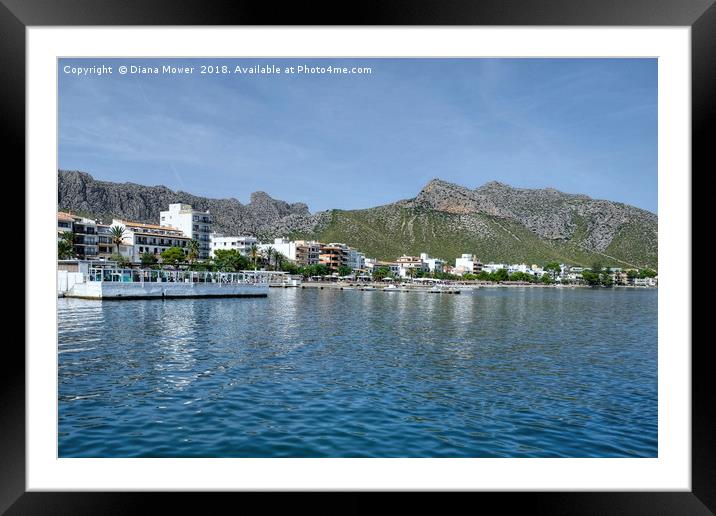 Puerto Pollensa Mallorca Framed Mounted Print by Diana Mower