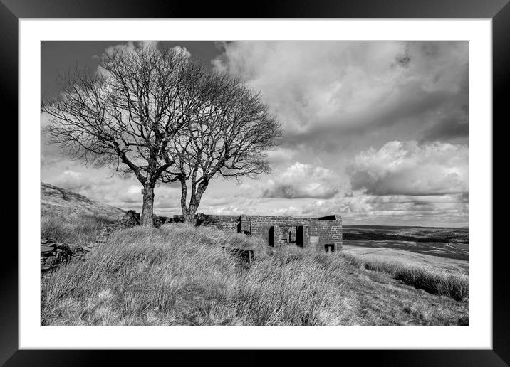 Top Withens Haworth Framed Mounted Print by Diana Mower