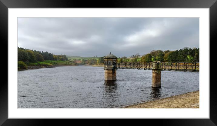 Lower Laithe Reservoir Yorkshire Framed Mounted Print by Diana Mower